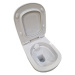DEANTE Podomítkový rám, pro závěsné WC mísy + SLIM tlačítko černé + WC bez oplachového kruhu Edg
