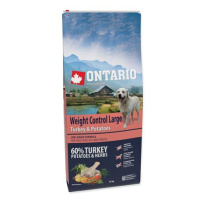 ONTARIO Dog Large Weight Control Turkey & Potatoes & Herbs 12 kg