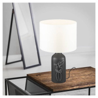 EGLO EGLO Vinoza stolní lampa, černá, stínidlo bílá