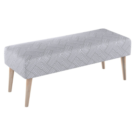 Dekoria Dlouhá lavička natural 100x40cm, vzor v odstínech šedé, 100 x 40 x 40 cm, Sunny, 143-45