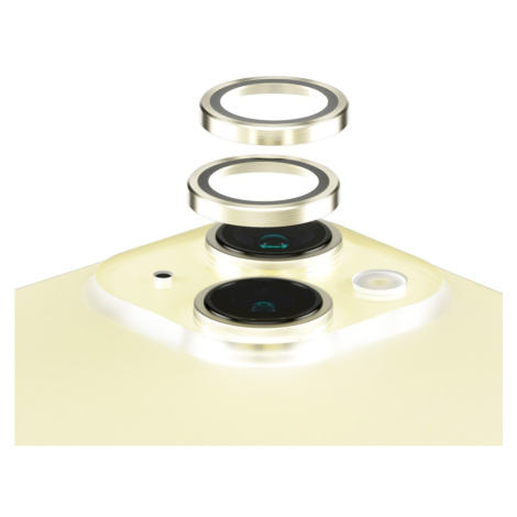 PanzerGlass HoOps ochranné kroužky Apple iPhone 15/15 Plus - žlutý hliník