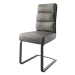 DELIFE Jídelní židle Pela-Flex šedá vintage konzolová podnož plochá černá