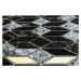 Dywany Łuszczów Běhoun Gloss 400B 86 3D geometric black/gold - 80x250 cm