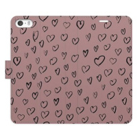 iSaprio Flip pouzdro Heart Dark 02 pro iPhone 5/5S/SE