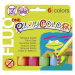 Playcolor - tuhé temperové barvy 6 kusů - fluo