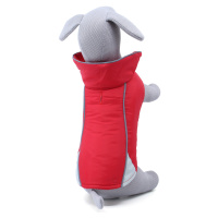 Vsepropejska Kit reflexní zimní bunda pro psa s límcem Barva: Červená, Délka zad (cm): 50, Obvod