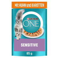 Purina ONE Sensitive s kuřecím masem a mrkví, 24 x 85 g