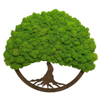Mechový obraz s kulatým rámem strom života 40cm
