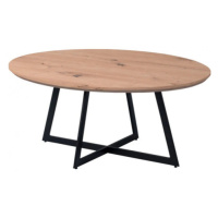 Oválný konferenční stolek Yarra, černý/dub artisan