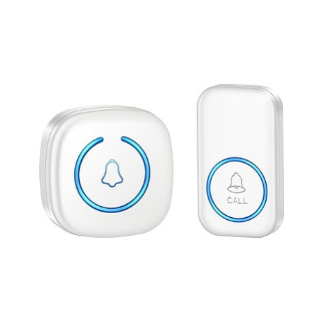 Cacazi Bezdrátový zvonek A6 - sada 1× přijímač + 1× tlačítko, bílý