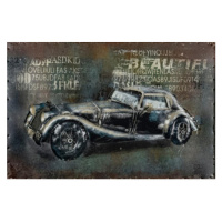 Kovový obraz na zeď Auto veterán 60x40 cm, vintage