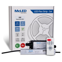 McLED LED pásek - sada 4 m + Přijímač Nano IP67, 240 LED/m, NW, 6 W/m, DC 24V, 520 lm/m, CRI90, 