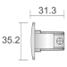 Light Impressions Deko-Light kolejnicový systém 3-fázový 230V D Line koncovka šedá RAL 7040 31,3