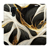 iSaprio flip pouzdro BlackGold Marble pro Xiaomi Redmi Note 9