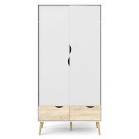 Bílá šatní skříň 99x200 cm Oslo - Tvilum