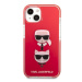 Karl Lagerfeld KLHCP13STPE2TR hard silikonové pouzdro iPhone 13 Mini 5.4" red Karl & Choupette H