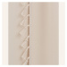 Krémový závěs LARA na stříbrná kolečka se střapci 140 x 260 cm