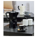 KELA Hrnek na espresso s podšálkem sada 4 ks MATTIA černá KL-12750