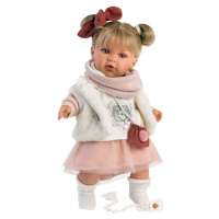 Llorens 42402 Julia realistická panenka se zvuky a měkkým látkový tělem 42 cm