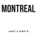 Fototapeta Montreal simple coordinates, (96 x 128 cm)