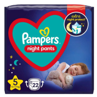 PAMPERS Night Pants Kalhotky plenkové vel. S 5, 22 ks, 12-17 kg