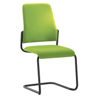 interstuhl Židle pro návštěvy GOAL, pružná podnož, bal.j. 2 ks, černý podstavec, žlutozelená