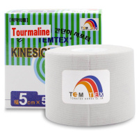 TEMTEX kinesio tape Tourmaline, bílá tejpovací páska 5cm x 5m