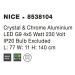 NOVA LUCE závěsné svítidlo NICE čirý křišťál a chromovaný hliník G9 4x5W IP20 bez žárovky 853810