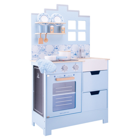 New Classic Toys Dřevěná romantická kuchyňka - světle modrá