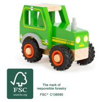 small foot by Legler Small Foot Dřevěný traktor zelený
