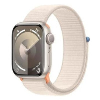 Apple Watch Series 9 41mm Hvězdně bílý hliník s hvězdně bílým provlékacím řemínkem