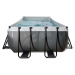 Bazén s pískovou filtrací Black Leather pool Exit Toys ocelová konstrukce 400*200*122 cm černý o