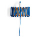 Modrá nástěnná lampa s dřevěnou konstrukcí EMKO Macaron, šířka 30 cm