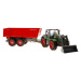 mamido  Traktor s vlečkou na dálkové ovládání RC zeleno-červený RC