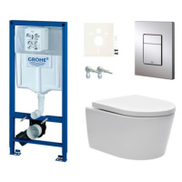 Cenově zvýhodněný závěsný WC set Grohe do lehkých stěn / předstěnová montáž+ WC SAT Brevis SIKOG