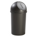 helit Samozavírací nádoba na odpadky z plastu, objem 13 l, bal.j. 6, v x Ø 490 x 252 mm, černá