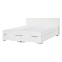 BELIANI postel PRESIDENT 160 × 200, kožená, bílá
