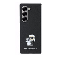 Karl Lagerfeld PU Saffiano Karl and Choupette Zadní Kryt pro Samsung Galaxy Z Fold6 Black