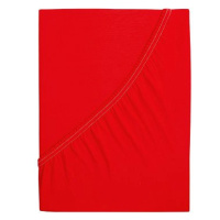 B.E.S. PETROVICE Prostěradlo Jersey česaná bavlna MAKO 160 × 200 cm, červené