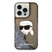 Karl Lagerfeld KLHCP14LLNKHCK hard silikonové pouzdro iPhone 14 PRO 6.1" black Glitter Karl Head