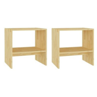 SHUMEE Noční stolky 2 ks 40 × 30,5 × 40 cm masivní borové dřevo, 808054