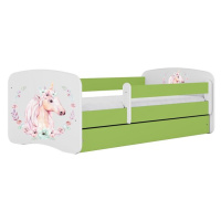 Dětská postel Babydreams+SZ+M zelená 70x140 Kůň