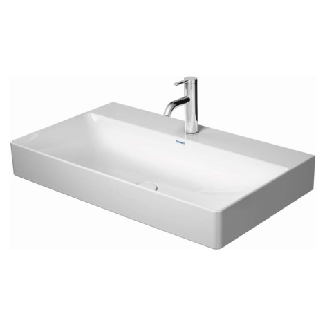 Duravit DuraSquare - Umyvadlo na desku, 80x47 cm, bez přepadu, s otvorem pro baterii, DuraCeram,