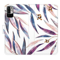 iSaprio flip pouzdro Ornamental Leaves pro Xiaomi Redmi Note 10 5G