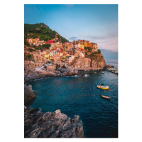 Fotografie Manarola village on cliff rocks and, Markue, 30 × 40 cm