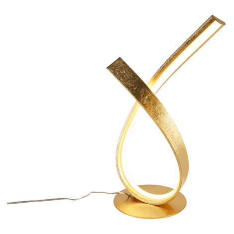 Designová stolní lampa zlatá 38,5 cm včetně LED a stmívače - Belinda Paul Neuhaus