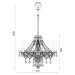 ACA Lighting Crystal závěsné svítidlo BLK80416PCG