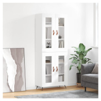 vidaXL Skříň highboard lesklá bílá 69,5 x 34 x 180 cm kompozitní dřevo