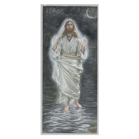 Obrazová reprodukce Jesus Walks on the Sea, James Jacques Joseph Tissot, 22.2 × 50 cm