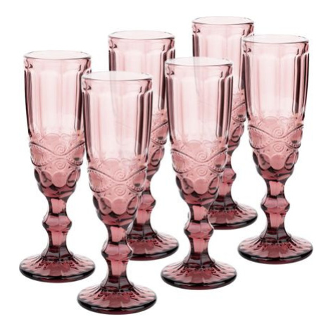Růžové sklenice na víno